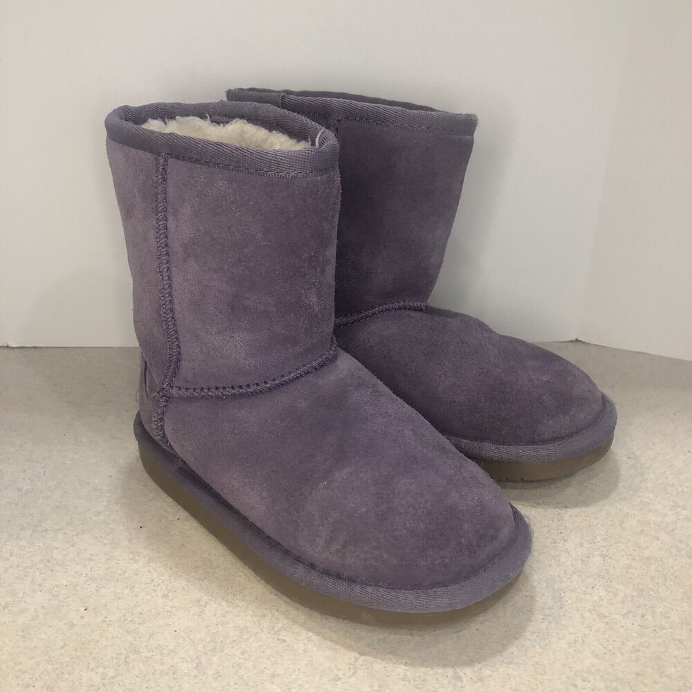 Girls Purple‎ Ugg Boots Size 10 Kookaburra By Ugg Purple Suede Winter Boots